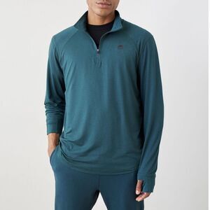 Roots Renew Zip Stein Long Sleeves Pullover Size XL Light Athletic Thumbholes